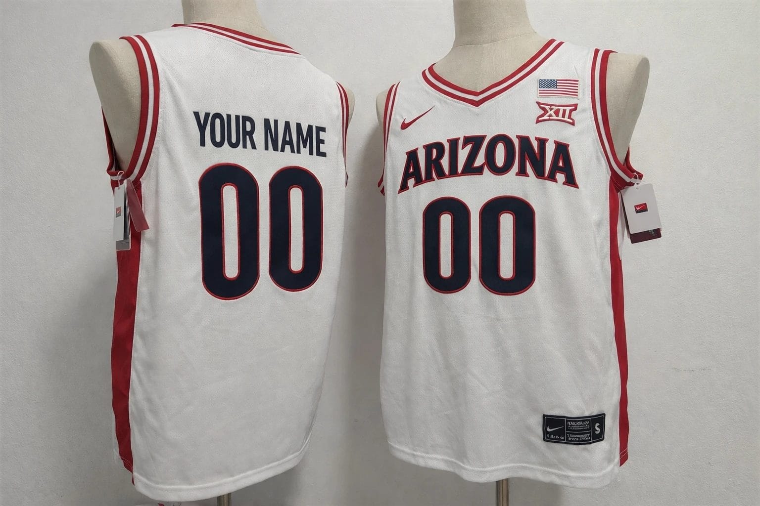 Custom Arizona Wildcats Basketball Jersey Name, Number White Stitched by My store basketball