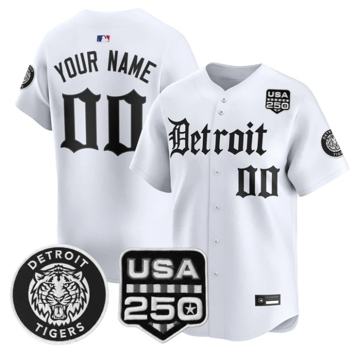 Custom Detroit Tigers Jersey Name, Number Gothic Edition Vapor Stitched by My Store