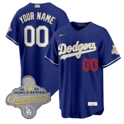 Custom Dodgers Jersey Name, Number Gold Collection Premier Stitched by My Store