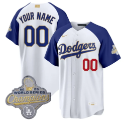 Custom Dodgers Jersey Name, Number Gold Collection Premier Stitched by My Store