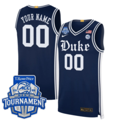 Custom Duke Blue Devils Jersey 2026 ACC Tournament Champions Stitched by My store basketball