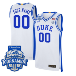 Custom Duke Blue Devils Jersey 2026 ACC Tournament Champions Stitched by My store basketball