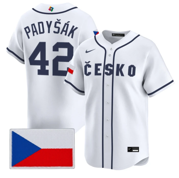 Daniel Padyšák Jersey #42 Team Czechia 2026 World Baseball Stitched by My Store
