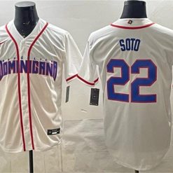 Dominican Republic Baseball #22 Juan Soto Jersey White 2026 World Baseball Classic Home Stadium Stitched by My Store