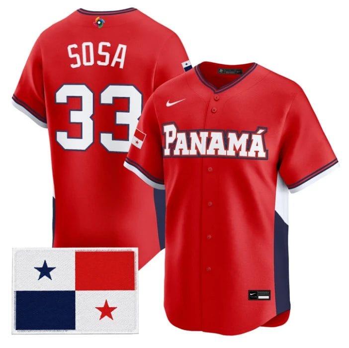 Edmundo Sosa Jersey #33 Team Panama 2026 World Baseball Classic Stitched by My Store