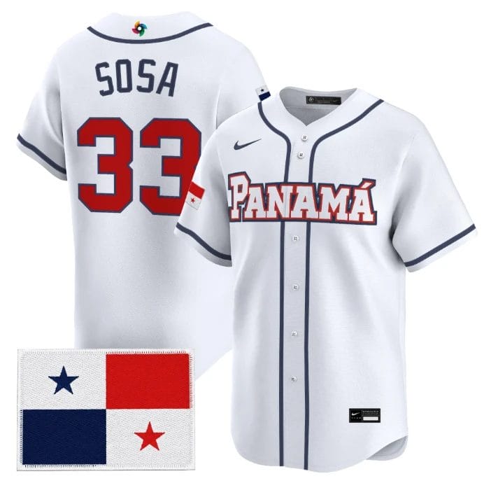 Edmundo Sosa Jersey #33 Team Panama 2026 World Baseball Classic Stitched by My Store