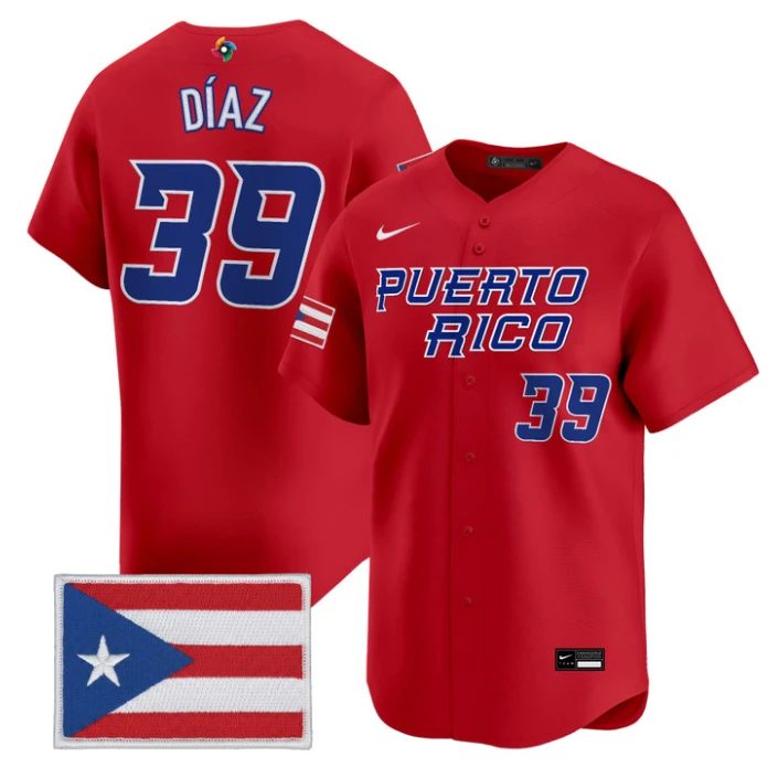 Edwin Díaz Jersey #39 Puerto Rico World Baseball Classic 2026 Stitched by My Store