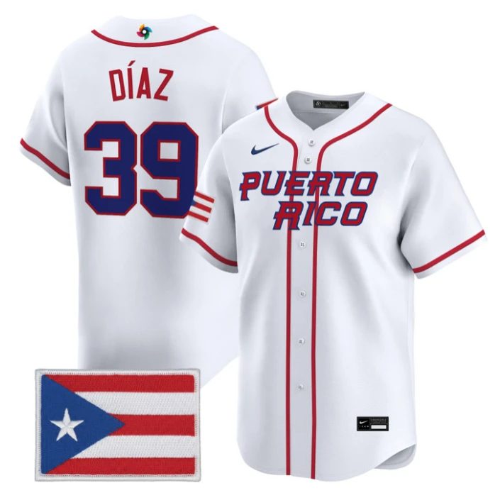 Edwin Díaz Jersey #39 Puerto Rico World Baseball Classic 2026 Stitched by My Store