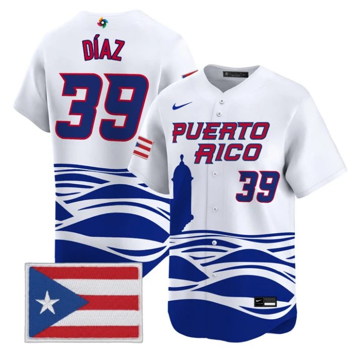 Edwin Díaz Jersey #39 Puerto Rico World Baseball Classic 2026 Stitched by My Store