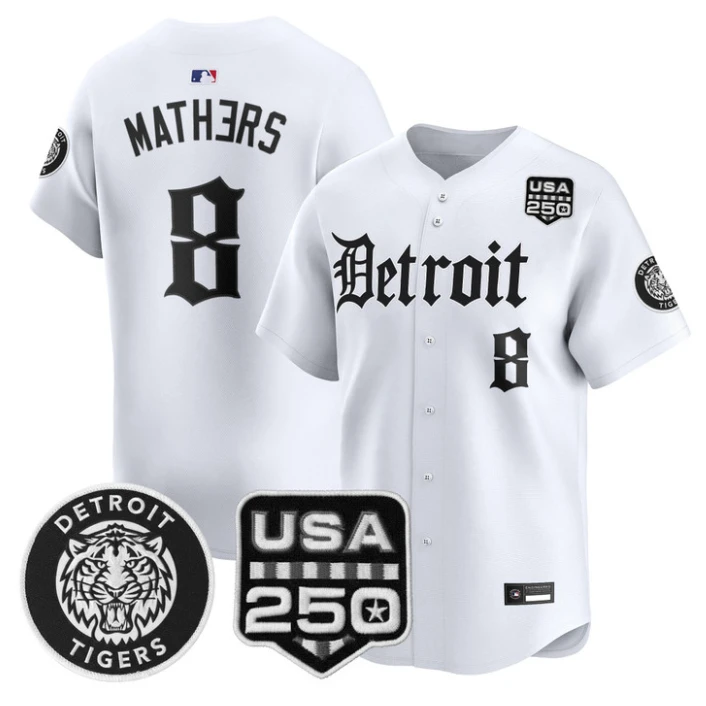 Eminem Jersey #8 Detroit Tigers Gothic Edition Vapor Stitched by My Store