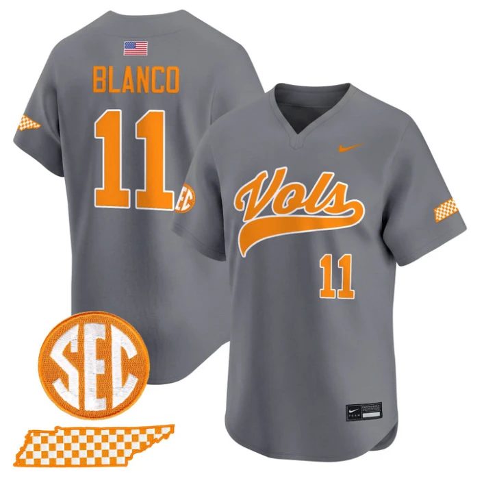 Evan Blanco Jersey #11 Tennessee Vols 2026 Smokey Grey Series Stitched by My Store