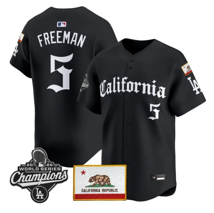 Freddie Freeman Jersey #5 Dodgers California Gothic Edition Stitched by My Store