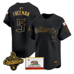 Freddie Freeman Jersey #5 Dodgers California Gothic Edition Stitched by My Store