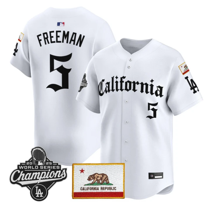 Freddie Freeman Jersey #5 Dodgers California Gothic Edition Stitched by My Store