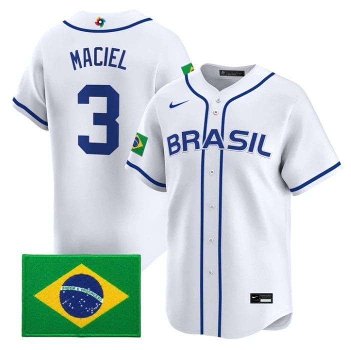 Gabriel Maciel Jersey #3 Team Brazil 2026 World Baseball Stitched by My Store