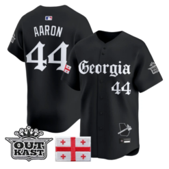 Hank Aaron Jersey #44 Atlanta Braves Georgia Outkast Gothic Stitched by My Store