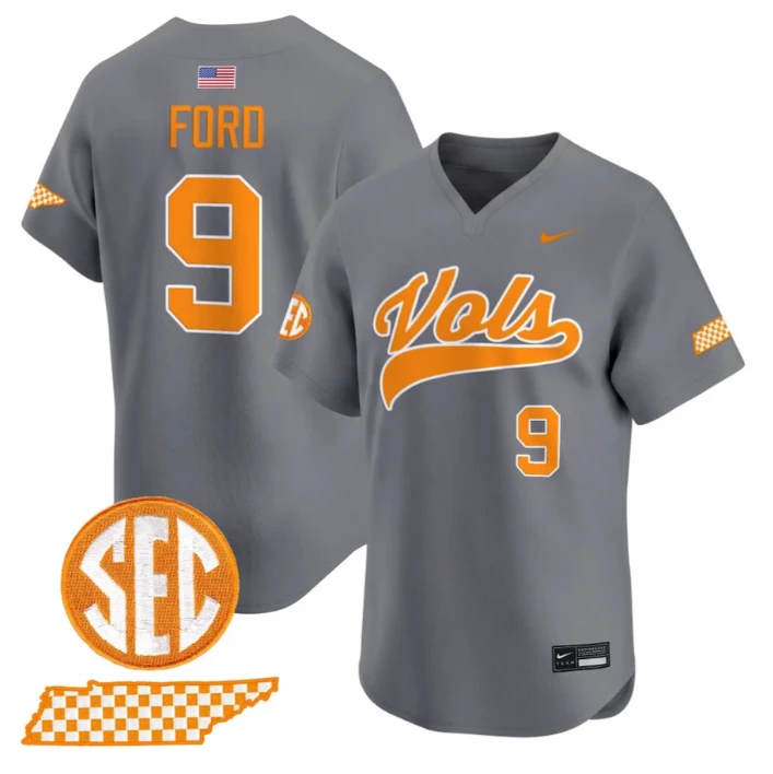 Henry Ford Jersey #9 Tennessee Vols 2026 Smokey Grey Series Stitched by My Store