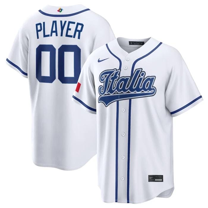 Italy Baseball Jersey Active Player Custom 2026 World Baseball Classic Home Stadium Stitched by My Store