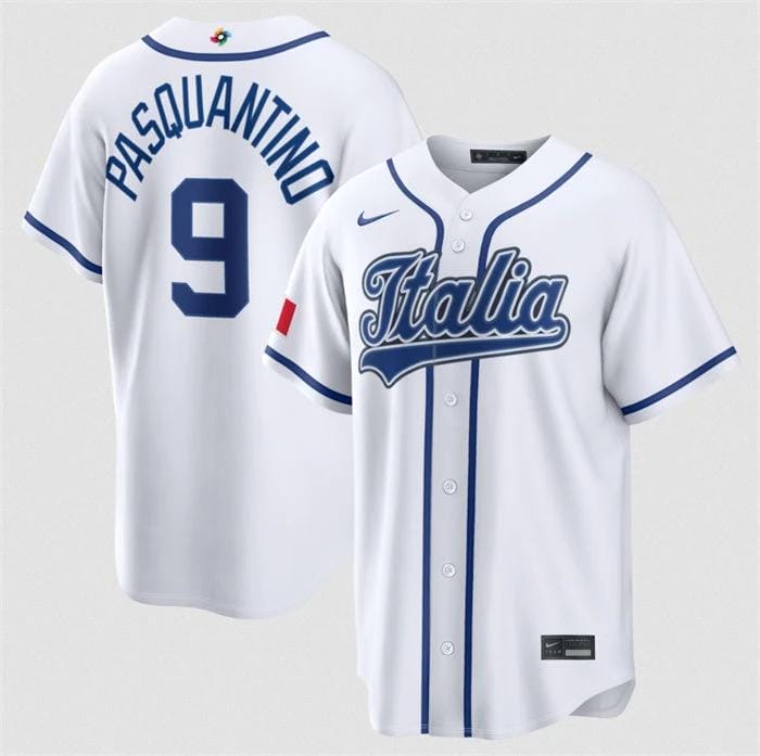 Italy Baseball #9 Vinnie Pasquantino Jersey 2026 World Baseball Classic Home Stadium Stitched by My Store