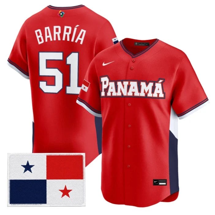 Jaime Barría Jersey #51 Team Panama 2026 World Baseball Classic Stitched by My Store