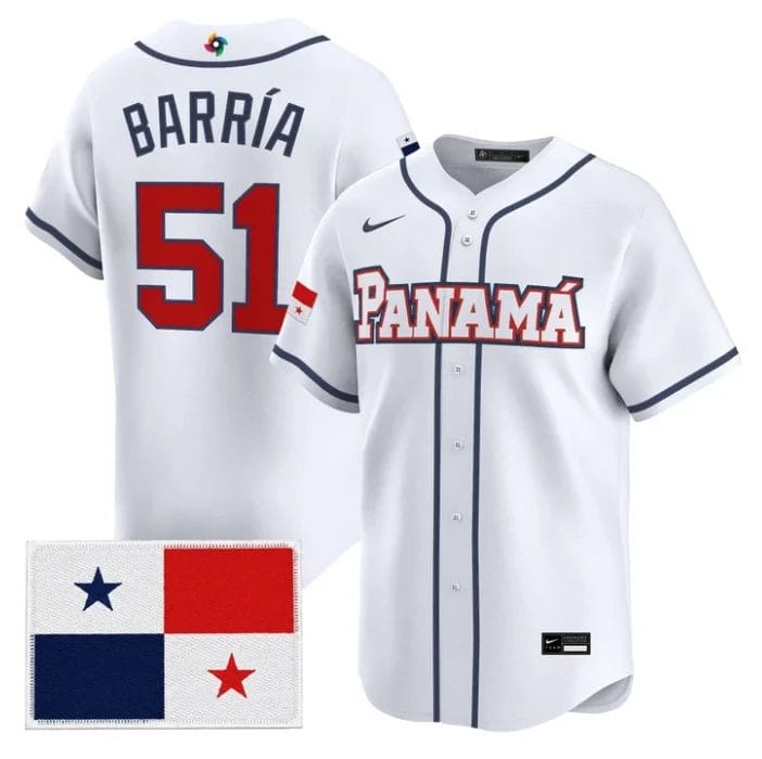 Jaime Barría Jersey #51 Team Panama 2026 World Baseball Classic Stitched by My Store