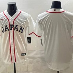 Japan Baseball Jersey Blank White 2026 World Baseball Classic Home Stadium Stitched by My Store
