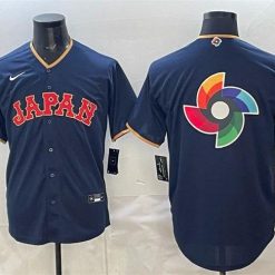 Japan Baseball Team Big Logo Navy 2026 World Baseball Classic Road Stadium Stitched by My Store