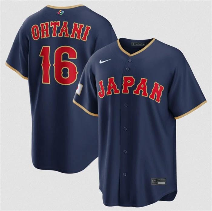 Japan Baseball #16 Shohei Ohtani Jersey Navy 2026 World Baseball Classic Road Stadium Stitched by My Store