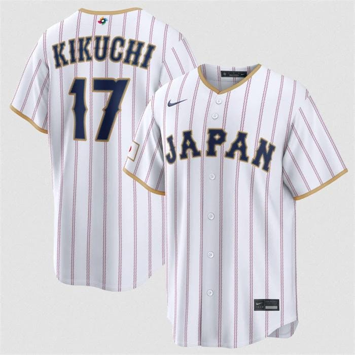 Japan Baseball #17 Yusei Kikuchi Jersey White 2026 World Baseball Classic Home Stadium Stitched by My Store