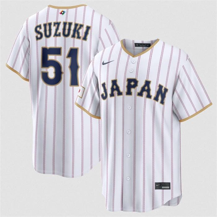 Japan Baseball #51 Seiya Suzuki Jersey White 2026 World Baseball Classic Home Stadium Stitched by My Store
