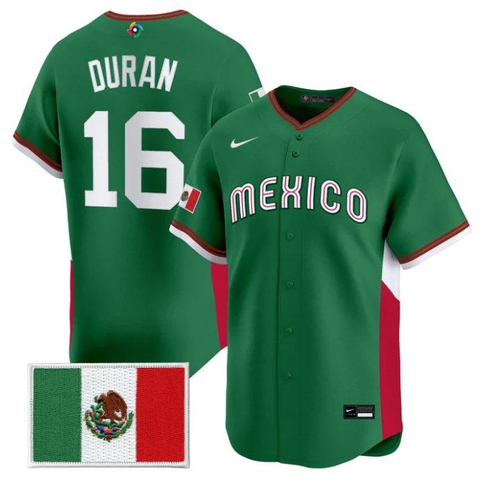 Jarren Duran Jersey #16 Mexico World Baseball Classic 2026 Stitched by My Store