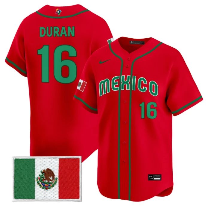 Jarren Duran Jersey #16 Mexico World Baseball Classic 2026 Stitched by My Store