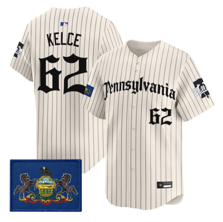Jason Kelce Jersey #62 Phillies Pennsylvania Gothic Edition Stitched by My Store
