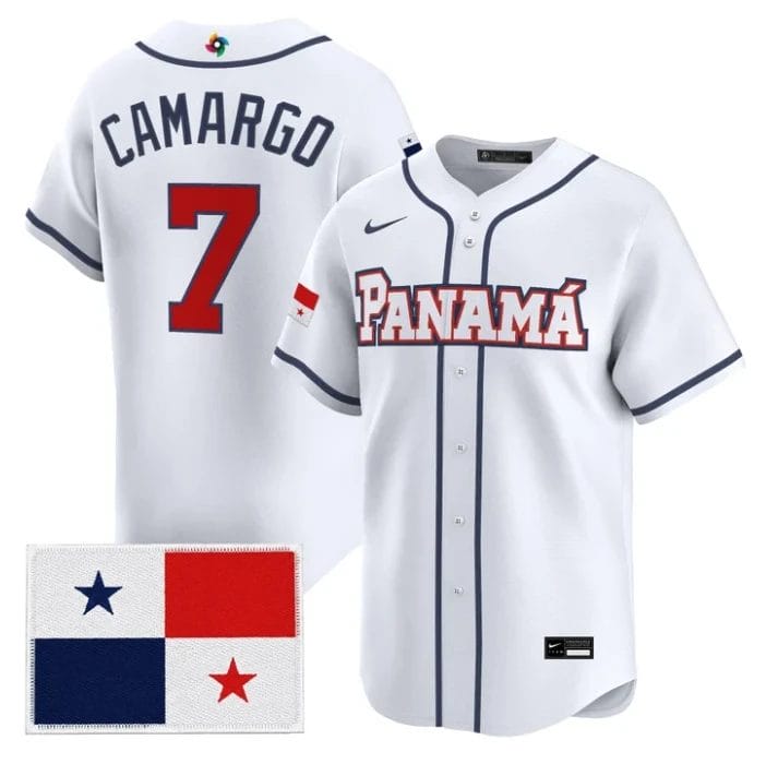 Johan Camargo Jersey #7 Team Panama 2026 World Baseball Classic Stitched by My Store
