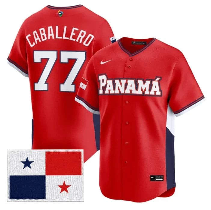 José Caballero Jersey #77 Team Panama 2026 World Baseball Classic Stitched by My Store
