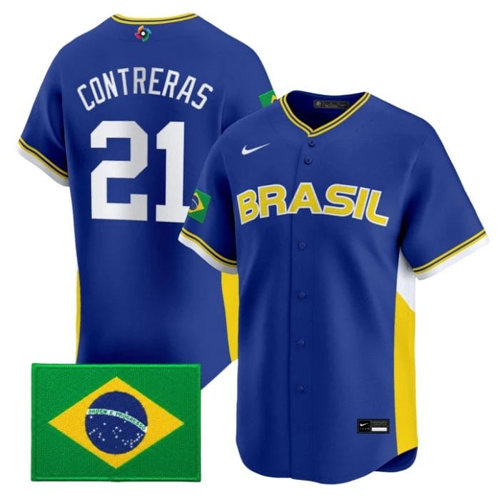 Joseph Contreras Jersey #21 Team Brazil 2026 World Baseball Stitched by My Store