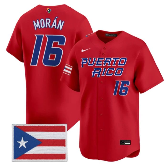 Jovani Morán Jersey #16 Puerto Rico World Baseball Classic 2026 Stitched by My Store