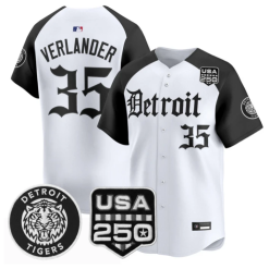 Justin Verlander Jersey #35 Detroit Tigers Gothic Edition Vapor Stitched by My Store