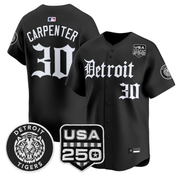 Kerry Carpenter Jersey #30 Detroit Tigers Gothic Edition Vapor Stitched by My Store