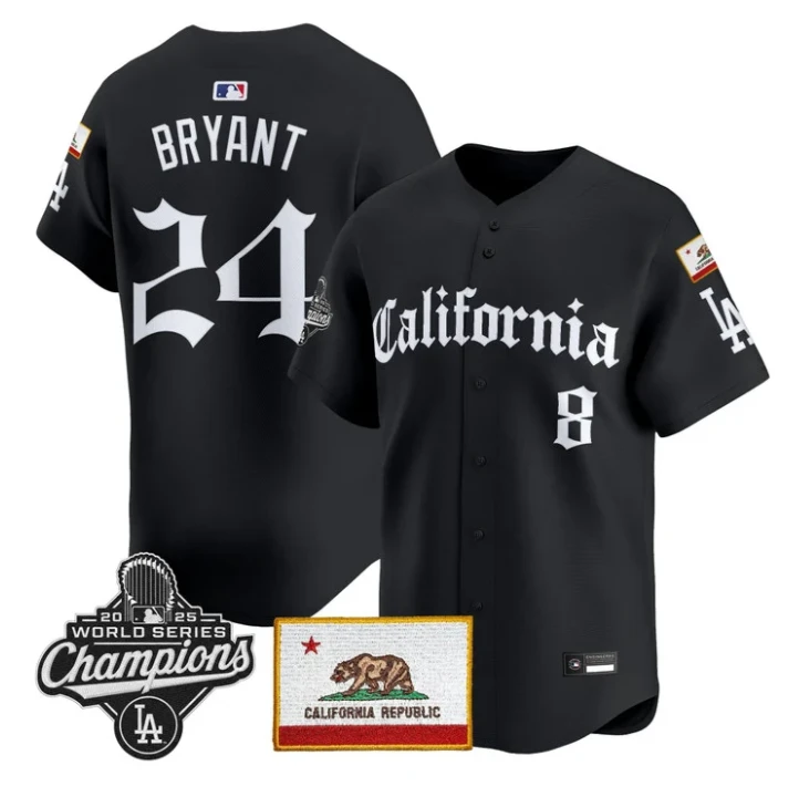 Kobe Bryant Jersey #24 Dodgers California Gothic Edition Stitched by My Store
