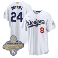Kobe Bryant Jersey #24 Dodgers Gold Collection Premier Stitched by My Store