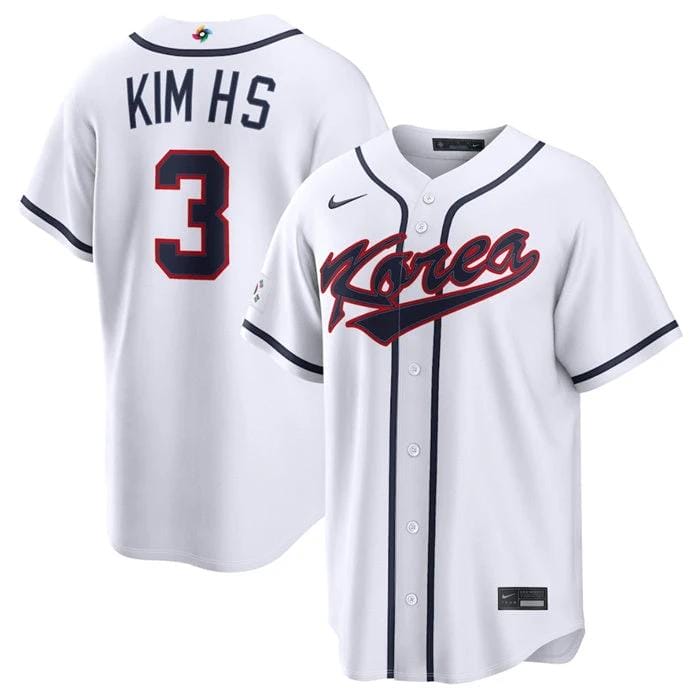 Korea Baseball #3 Hyeseong Kim Jersey White 2026 World Baseball Classic Home Stadium Stitched by My Store