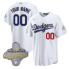 Los Angeles Dodgers Custom Jersey - All Stitched White by My Store