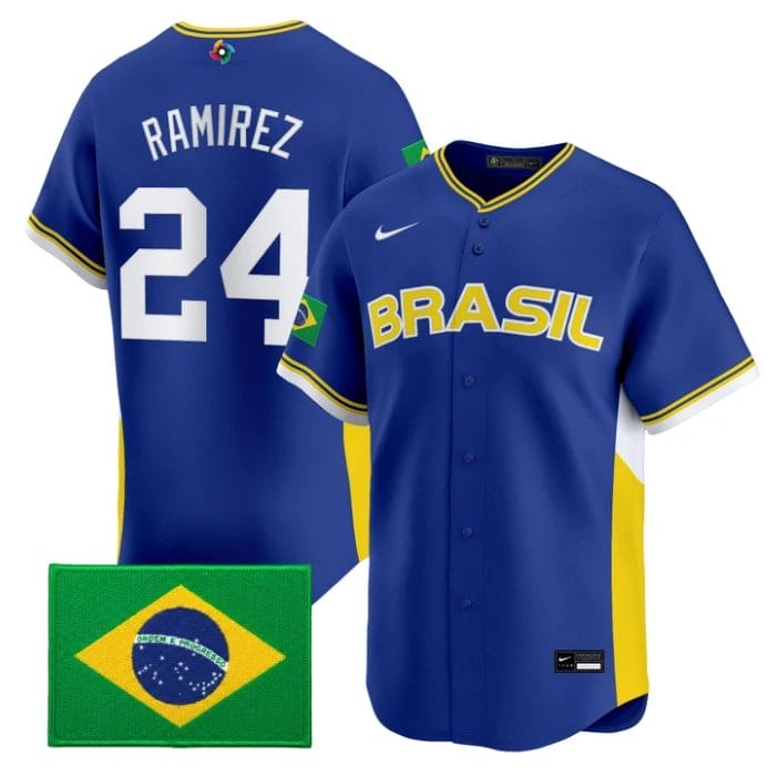 Lucas Ramirez Jersey #24 Team Brazil 2026 World Baseball Stitched by My Store