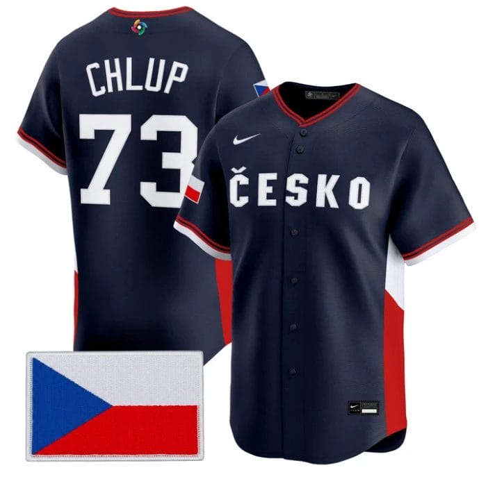 Marek Chlup Jersey #73 Team Czechia 2026 World Baseball Stitched by My Store