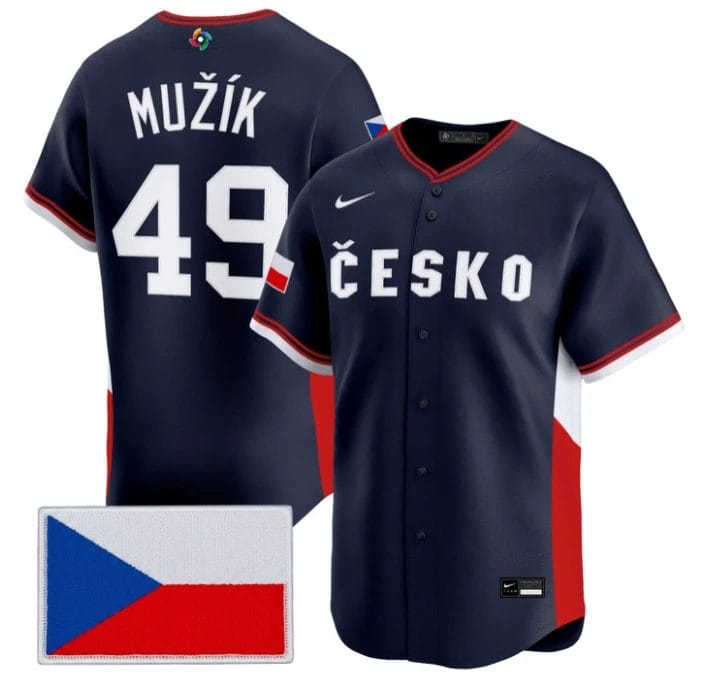 Martin Mužík Jersey #49 Team Czechia 2026 World Baseball Stitched by My Store