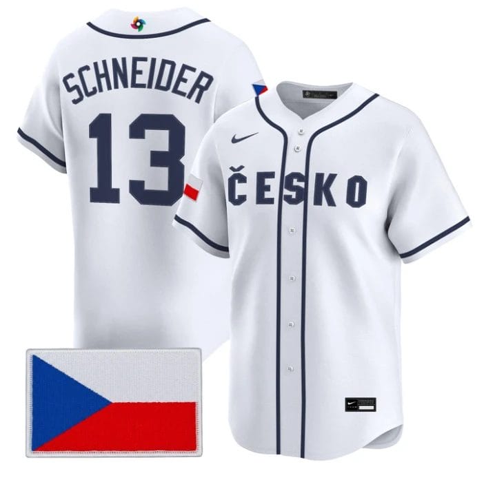 Martin Schneider Jersey #13 Team Czechia 2026 World Baseball Stitched by My Store