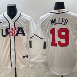 Mason Miller Jersey #19 USA Baseball 2026 World Baseball Classic Stitched White by My Store
