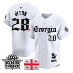 Matt Olson Jersey #28 Atlanta Braves Georgia Outkast Gothic Stitched by My Store