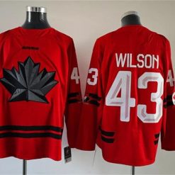 Men's Canada Hockey #43 Tom Wilson Red Stitched Jersey by Hockey David